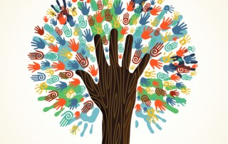 Diversity tree hands pattern