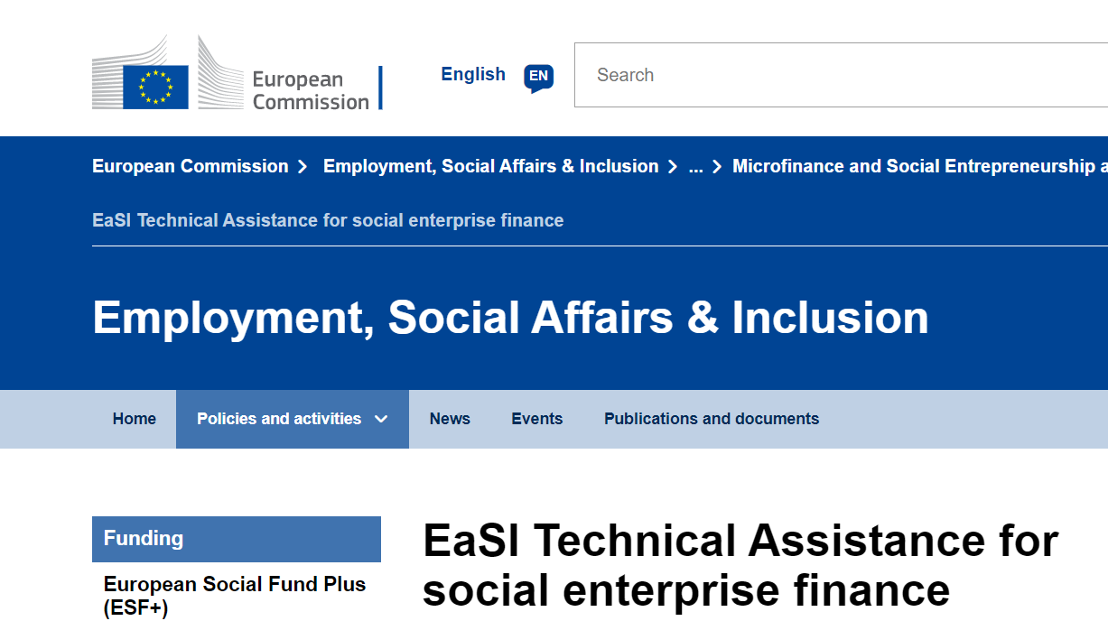 EaSI Technical Assistance for social enterprise finance